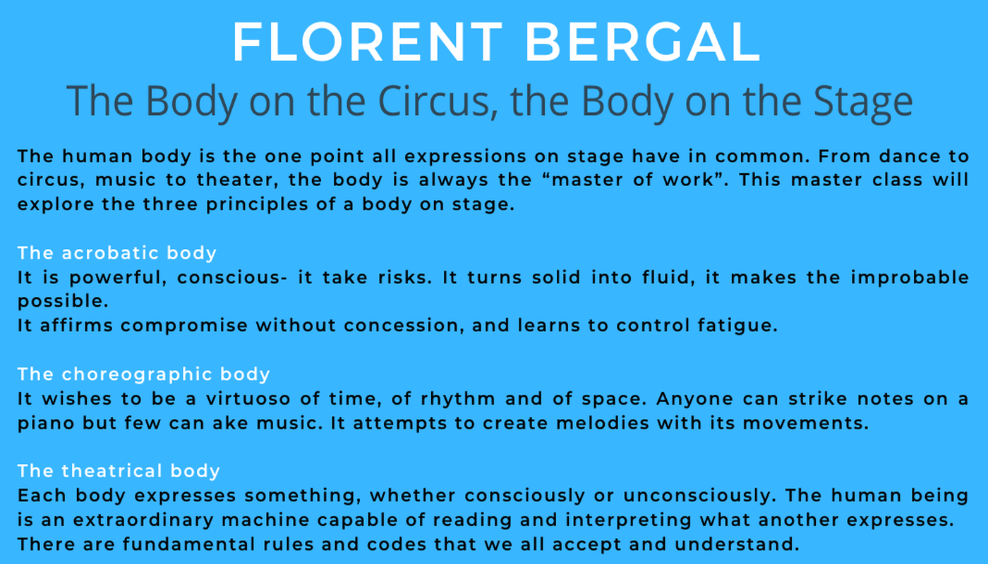  Florent Bergal: The body on the Circus, the body on the Stage - Circus Events - CircusTalk