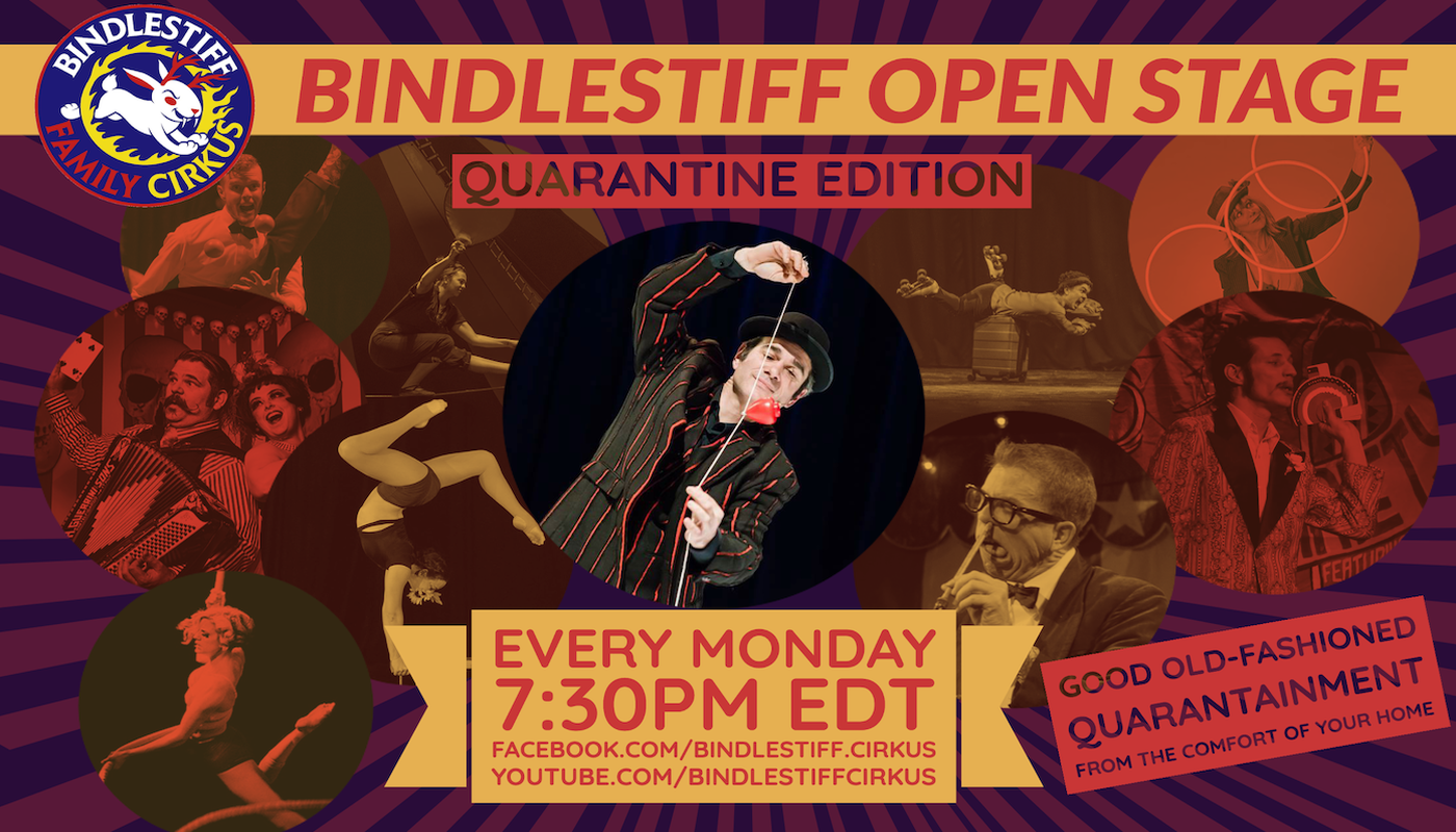 Bindlestiff Open Stage Variety Show - Weekly Livestream Edition! - Performing Arts Events - StageLync