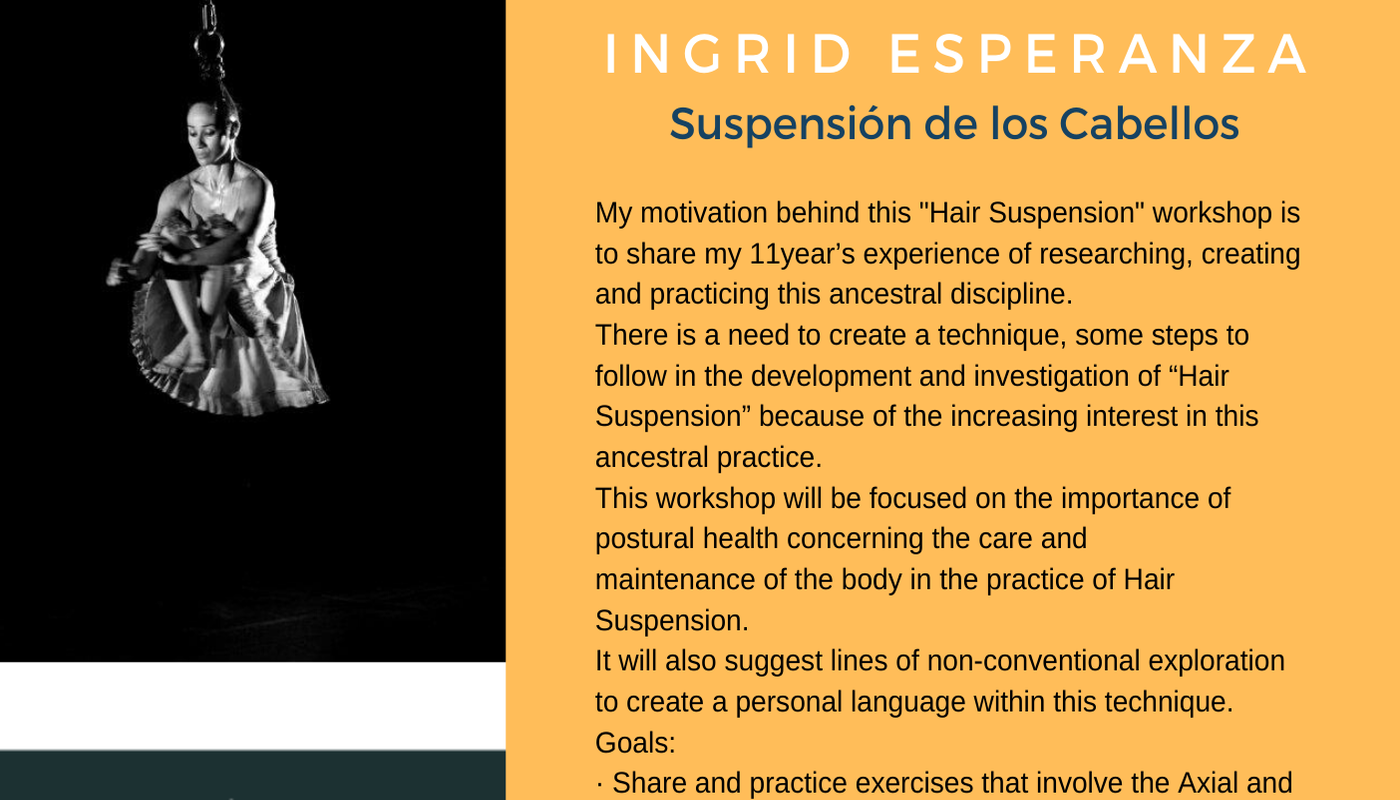 Master Class of Hair sospension with Ingrid Esperanza. - Performing Arts Events - StageLync