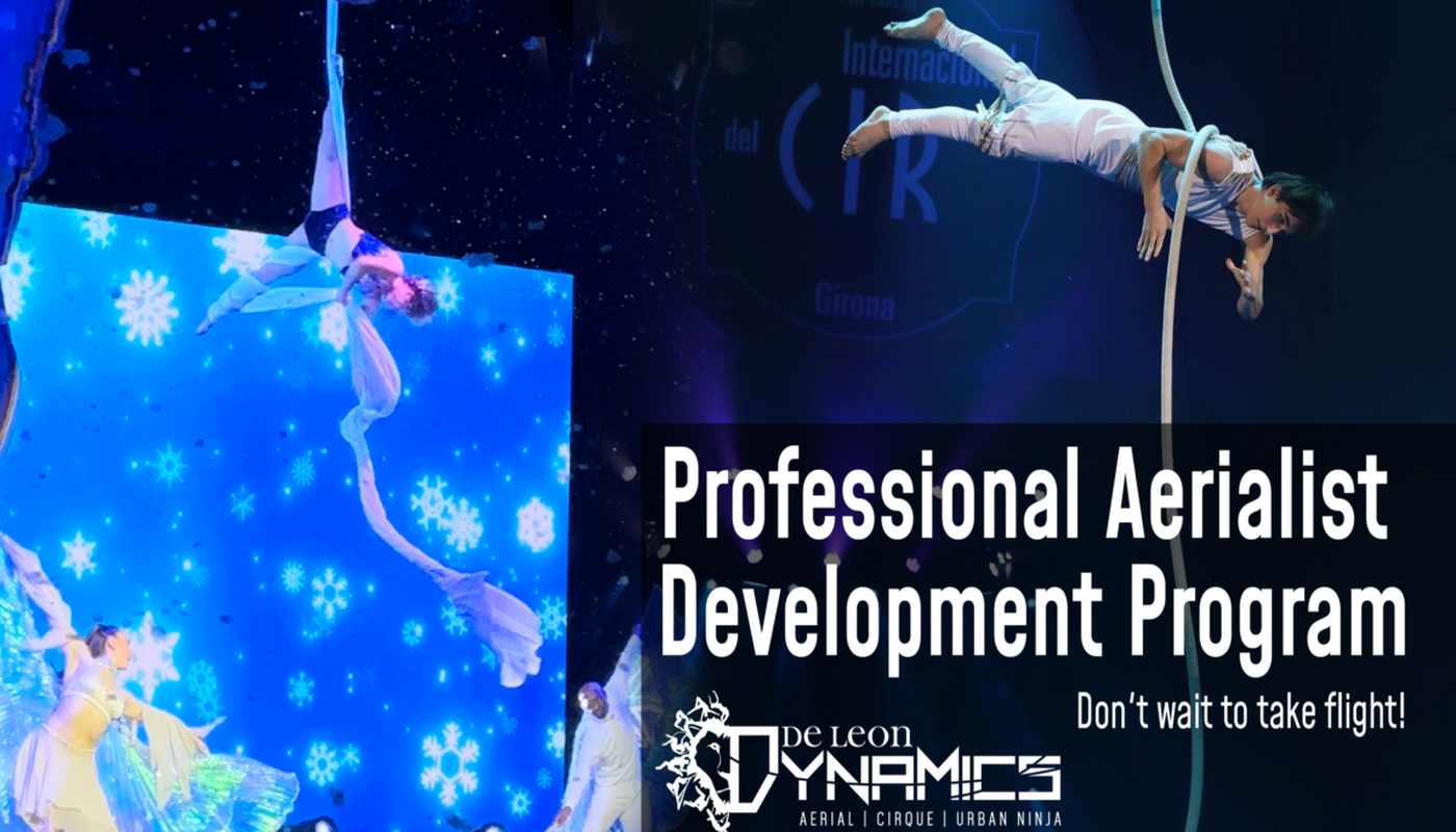 Pro Track Applications - De Leon Dynamics' Professional Cirque Training for Advanced Aerialists - Performing Arts Events - StageLync
