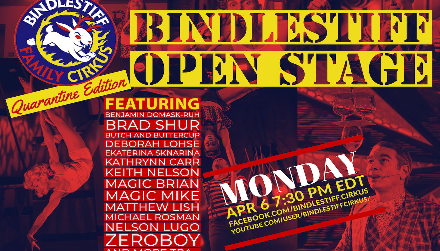 Bindlestiff Open Stage Variety Show - Livestream Edition! - Performing Arts Events - StageLync