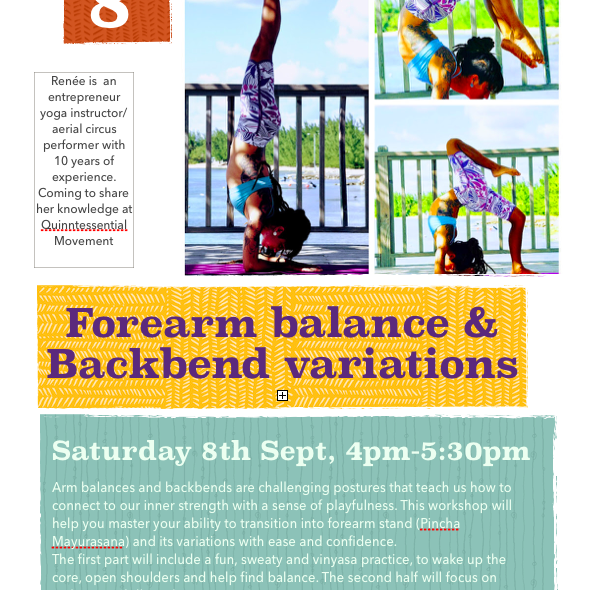 Forearm balance & backbend variations workshop - Performing Arts Events - StageLync