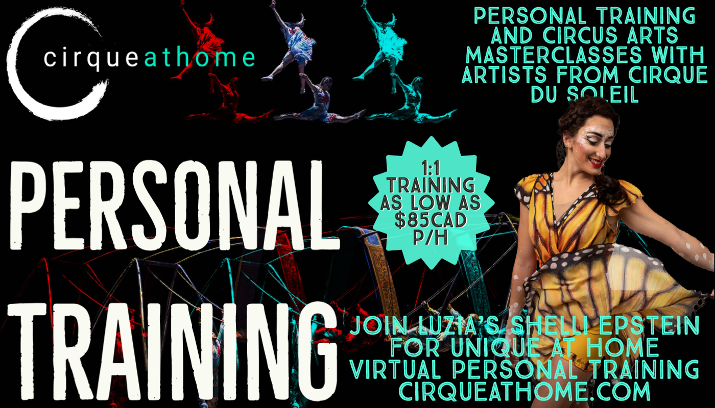 CIRQUEATHOME PERSONAL TRAINING with SHELLI - Performing Arts Events - StageLync