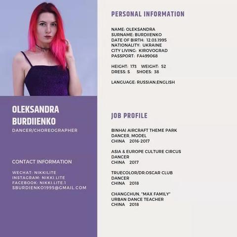 Burdiienko Alexandra - Individual - Ukraine - StageLync