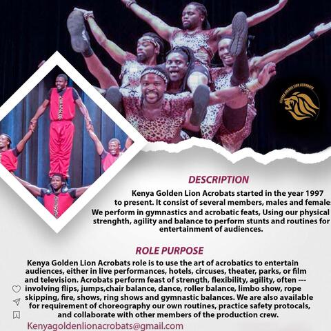 Kenya golden lion acrobats - Company - United States - StageLync